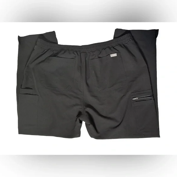 Figs Women’s Yola Black Scrub Pants w/Elastic Waist - Picture 3 of 6